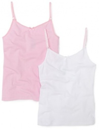 Calvin Klein Girls 2-6x 2 Pack Cami,White And Pink,XS(4/5) Calvin Klein Girls 2-6x 2 Pack Cami,White And Pink,XS(4/5)