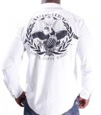 CHRISTIAN AUDIGIER Ed Hardy L/S Mens Woven Shirt White Size XXL CHRISTIAN AUDIGIER Ed Hardy L/S Mens Woven Shirt White Size XXL