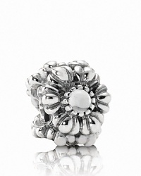 Birthstone accents add a personal touch to PANDORA's floral charm. Birthstone accents add a personal touch to PANDORA's floral charm.