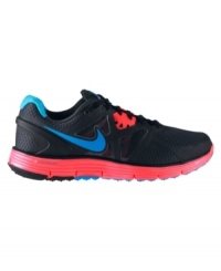 The cushioning, adaptive support and accommodating fit that you need, without the unnecessary extras. The Nike Lunarglide +3 sneakers by Nike lets you enjoy your run without thinking about your feet. The cushioning, adaptive support and accommodating fit that you need, without the unnecessary extras. The Nike Lunarglide +3 sneakers by Nike lets you enjoy your run without thinking about your feet.