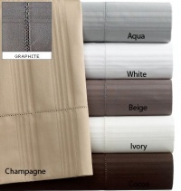 Hotel Collection 600T Stripe White King Flat Sheet Hotel Collection 600T Stripe White King Flat Sheet