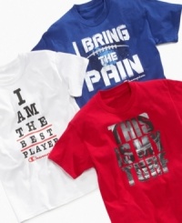 What a sport. Hard work will be his middle name when he's wearing one of these comfy, athletic-inspired shirts from Champion. What a sport. Hard work will be his middle name when he's wearing one of these comfy, athletic-inspired shirts from Champion.
