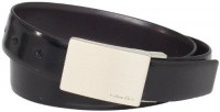 Calvin Klein Men's Feather Edge Leather Belt With Plaque Buckle Calvin Klein Men's Feather Edge Leather Belt With Plaque Buckle