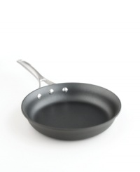 A pan with a purpose. This everyday fry pan from Calphalon features the exclusive Slide nonstick cooking surface, providing revolutionary release for flavorful eggs and other ingredients that glide effortlessly from pan to plate. Lifetime warranty. A pan with a purpose. This everyday fry pan from Calphalon features the exclusive Slide nonstick cooking surface, providing revolutionary release for flavorful eggs and other ingredients that glide effortlessly from pan to plate. Lifetime warranty.