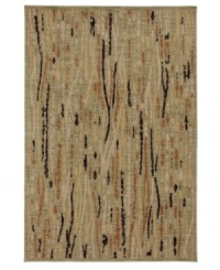Soft streaks in neutral hues swim against a sea of gentle sage on this plush area rug from Karastan. Woven from lush nylon that delivers softness underfoot and superb resistance to everyday wear. Soft streaks in neutral hues swim against a sea of gentle sage on this plush area rug from Karastan. Woven from lush nylon that delivers softness underfoot and superb resistance to everyday wear.