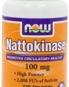 NOW Foods Nattokinase 100mg, 120 Vcaps