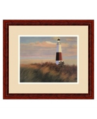 Brighten your beach home with Ray of Light by Diane Romanello. A charming lighthouse leads the way through a sea of tall grasses under the warm, peachy rays of a setting sun. A polished cherry frame adds an element of timeless refinement. Brighten your beach home with Ray of Light by Diane Romanello. A charming lighthouse leads the way through a sea of tall grasses under the warm, peachy rays of a setting sun. A polished cherry frame adds an element of timeless refinement.