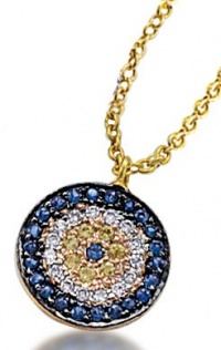 Meira T 14K Yellow Gold Sapphire & Diamond Evil Eye Necklace Meira T 14K Yellow Gold Sapphire & Diamond Evil Eye Necklace