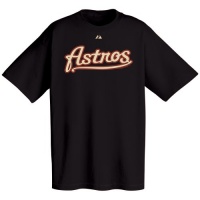 Houston Astros Official Wordmark Short Sleeve T-Shirt, Black Houston Astros Official Wordmark Short Sleeve T-Shirt, Black
