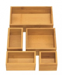 Seville Classics Bamboo Drawer Organizer Boxes Seville Classics Bamboo Drawer Organizer Boxes