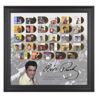 Elvis Presley Number 1 Gold Record Hits Framed Art, Limited Edition of 1956 Elvis Presley Number 1 Gold Record Hits Framed Art, Limited Edition of 1956