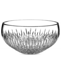 Waterford crystal is made even more radiant with the complex cuts of Monique Lhuillier's Arianne bowl. A minimalist shape adds to its timeless look and luxurious feel. Waterford crystal is made even more radiant with the complex cuts of Monique Lhuillier's Arianne bowl. A minimalist shape adds to its timeless look and luxurious feel.