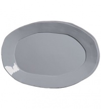 Vietri Lastra Gray Oval Platter 18.5 x 12.5 in Vietri Lastra Gray Oval Platter 18.5 x 12.5 in