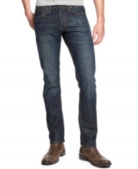 Fitted through the thigh and leg, the slim silhouette on these 121 Heritage jeans from Lucky Brand streamlines your look.