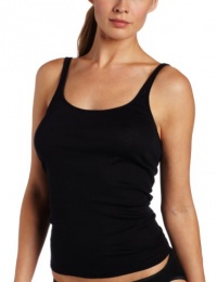 Hanro Women's Everyday Cotton Narrow Strap Tank Top, Black, Small Hanro Women's Everyday Cotton Narrow Strap Tank Top, Black, Small