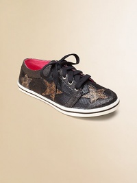 Embellished with glittery stars and a muted cheetah print, these cozy, lace-up kicks are fancy and functional.Lace-upPolyester upperPolyurethane liningRubber solePadded insoleImported Embellished with glittery stars and a muted cheetah print, these cozy, lace-up kicks are fancy and functional.Lace-upPolyester upperPolyurethane liningRubber solePadded insoleImported