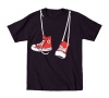 Red Converse Shoes Retro Cool Kids Shirt 7J Black