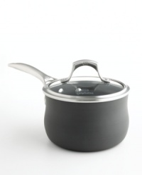 For sauces and other recipes that require a delicate touch, the Calphalon Unison saucepan is your one true choice. It features the exclusive Slide nonstick cooking surface to provide even heating and revolutionary release for exemplary results. Lifetime warranty. For sauces and other recipes that require a delicate touch, the Calphalon Unison saucepan is your one true choice. It features the exclusive Slide nonstick cooking surface to provide even heating and revolutionary release for exemplary results. Lifetime warranty.