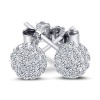 Beautiful 925 Sterling Silver Ball Stud Sterling Silver Stud Earrings. 6mm Each Size. 2.00 Carat Total Weight