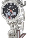 Disney Women's MK2067 Mickey Mouse Black Dial Charm Watch