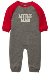 Carter's Baby Boys Knit Jumpsuit - Heather/Little Man Carter's Baby Boys Knit Jumpsuit - Heather/Little Man