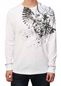RetroFit Men's Long Sleeve Graphic Thermal Cross T-Shirt White RetroFit Men's Long Sleeve Graphic Thermal Cross T-Shirt White
