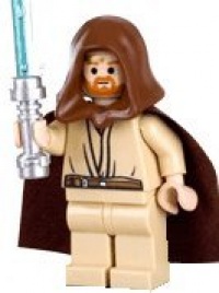 Lego Star Wars Obi-Wan Kenobi Minifigure with Lightsaber (Headset Version) Lego Star Wars Obi-Wan Kenobi Minifigure with Lightsaber (Headset Version)