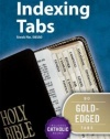 Bible Tab: Clear Tab with Gold Edge Strip & Black Lettering