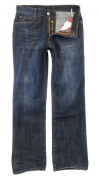 Lucky Brand Mens 181 Relaxed Fit Straight Leg Dark Wash Jeans