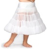 I.C. Collections Girls White Bouffant Half Slip Petticoat - Tea Length, Size 4