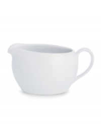 Full of possibilities, this ultra-versatile gravy boat from Noritake's collection of Colorwave white dinnerware is crafted of hardy stoneware with a half glossy, half matte finish in pure white. Mix it in with any of the Colorwave dinnerware shades. Full of possibilities, this ultra-versatile gravy boat from Noritake's collection of Colorwave white dinnerware is crafted of hardy stoneware with a half glossy, half matte finish in pure white. Mix it in with any of the Colorwave dinnerware shades.