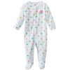 Carter's Baby Girl's Easy Entry Terry Sleep N Play - White/Multicolored Dots-6 Months