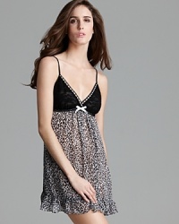 Give in to your animal nature. An animal print babydoll with lace cups and ruffle trim from In Bloom. Give in to your animal nature. An animal print babydoll with lace cups and ruffle trim from In Bloom.