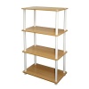 Furinno 99557BE/WH 4-Tier Tube Shelf, Beech and White