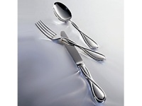 With a dedication to perfection and quality, Christofle flatware creations unite craftsmanship and modern technique, resulting in flatware to be handed down through generations. Galea is a reinterpretation of a design created in the 18th century featuring double interlacing motifs. Galea is available in silverplate or sterling. With a dedication to perfection and quality, Christofle flatware creations unite craftsmanship and modern technique, resulting in flatware to be handed down through generations. Galea is a reinterpretation of a design created in the 18th century featuring double interlacing motifs. Galea is available in silverplate or sterling.