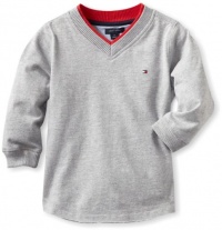 Tommy Hilfiger Boys 2-7 Taylor V-Neck Shirt, Grey Heather, 6 Regular Tommy Hilfiger Boys 2-7 Taylor V-Neck Shirt, Grey Heather, 6 Regular