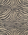 Liora Manne Ravella Zebra Rug, 8-Feet 3-Inch by 11-Feet 6-Inch, Black