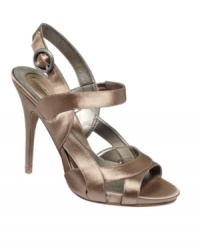 Satin sheen offers the right amount of shine. Slip on the Edeline sandals by Max Studio and make it a night to remember. Satin sheen offers the right amount of shine. Slip on the Edeline sandals by Max Studio and make it a night to remember.