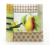 Prima Donna Designs Nature's Bouquet Square Glass Platter Prima Donna Designs Nature's Bouquet Square Glass Platter