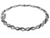 Infinity White and Black Diamond Bracelet 1/2 Carat (ctw) in Sterling Silver