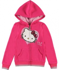 Hello Kitty Girls 2-6X Hoodie with Heart, Fuchsia Purple, 4 Hello Kitty Girls 2-6X Hoodie with Heart, Fuchsia Purple, 4