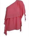INC International Concepts Womens Layered One Shoulder Top