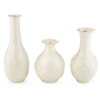 Lenox Great Giftables Carved Posy Vases, Set of 3 Lenox Great Giftables Carved Posy Vases, Set of 3