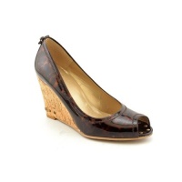 Stuart Weitzman Frenchy Womens Size 7.5 Brown Peep Toe Textile Wedges Shoes Stuart Weitzman Frenchy Womens Size 7.5 Brown Peep Toe Textile Wedges Shoes