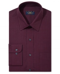 Elevate your work dress code to a royal level with this jewel-toned dress shirt from Club Room. Elevate your work dress code to a royal level with this jewel-toned dress shirt from Club Room.