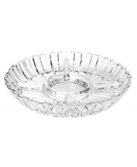 Enhance your favorite recipes with the sparkling sophistication of Alexandria serveware. With a striking fluted edge and sections for veggies, crackers and dip, this Crystal Clear divided dish puts old world elegance at the top of your menu. Enhance your favorite recipes with the sparkling sophistication of Alexandria serveware. With a striking fluted edge and sections for veggies, crackers and dip, this Crystal Clear divided dish puts old world elegance at the top of your menu.