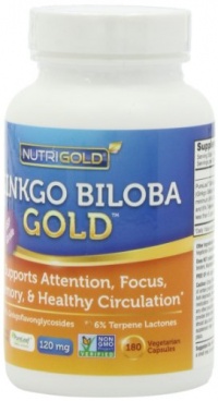 Nutrigold Ginkgo Biloba Gold, 120 mg, 180 veg. capsules Nutrigold Ginkgo Biloba Gold, 120 mg, 180 veg. capsules