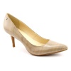 Calvin Klein Ashley Womens Size 10 Beige Patent Leather Pumps Heels Shoes