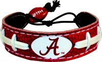 Alabama Crimson Tide A Logo Team Color Football Bracelet Alabama Crimson Tide A Logo Team Color Football Bracelet