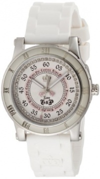 Juicy Couture Women's 1900417 HRH Stainless-Steel White Jelly Strap Watch Juicy Couture Women's 1900417 HRH Stainless-Steel White Jelly Strap Watch